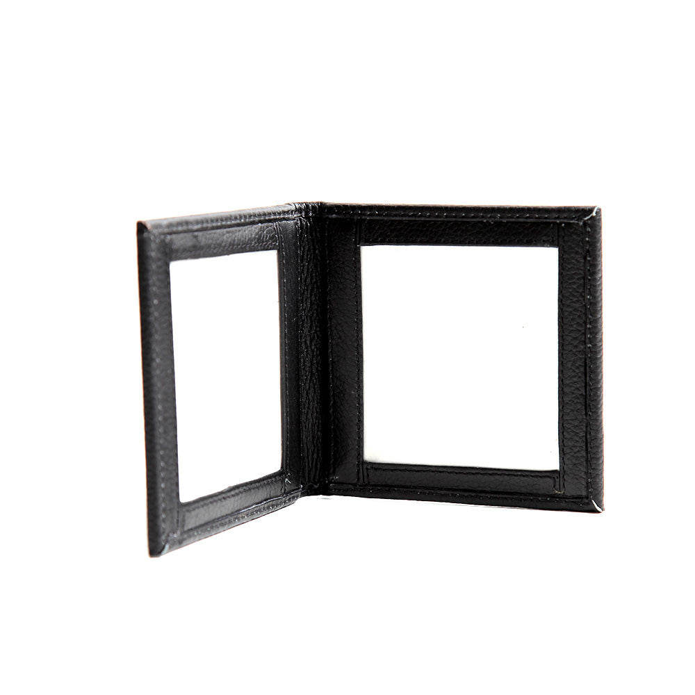 Skywards Leather Frame Wallet Black