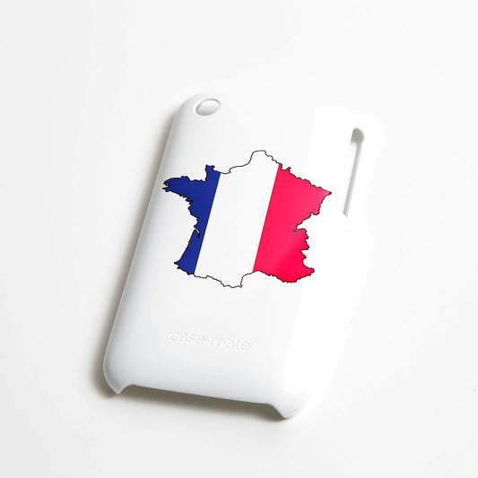 Iphone 3G/3Gs Plastic Case - White France Map
