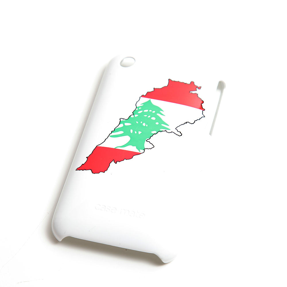 Iphone 3G/3Gs Plastic Case - White Lebanon Map