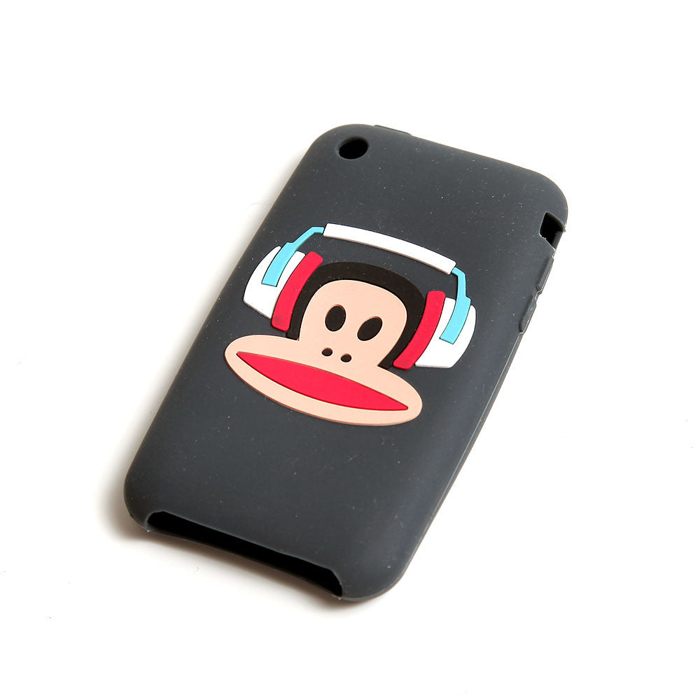 Iphone 3G/3Gs Silicon Case - Black DJ Monkey