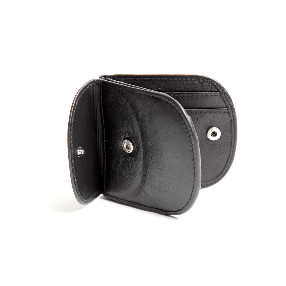 Leather Coin Veritable to Wallet - Black